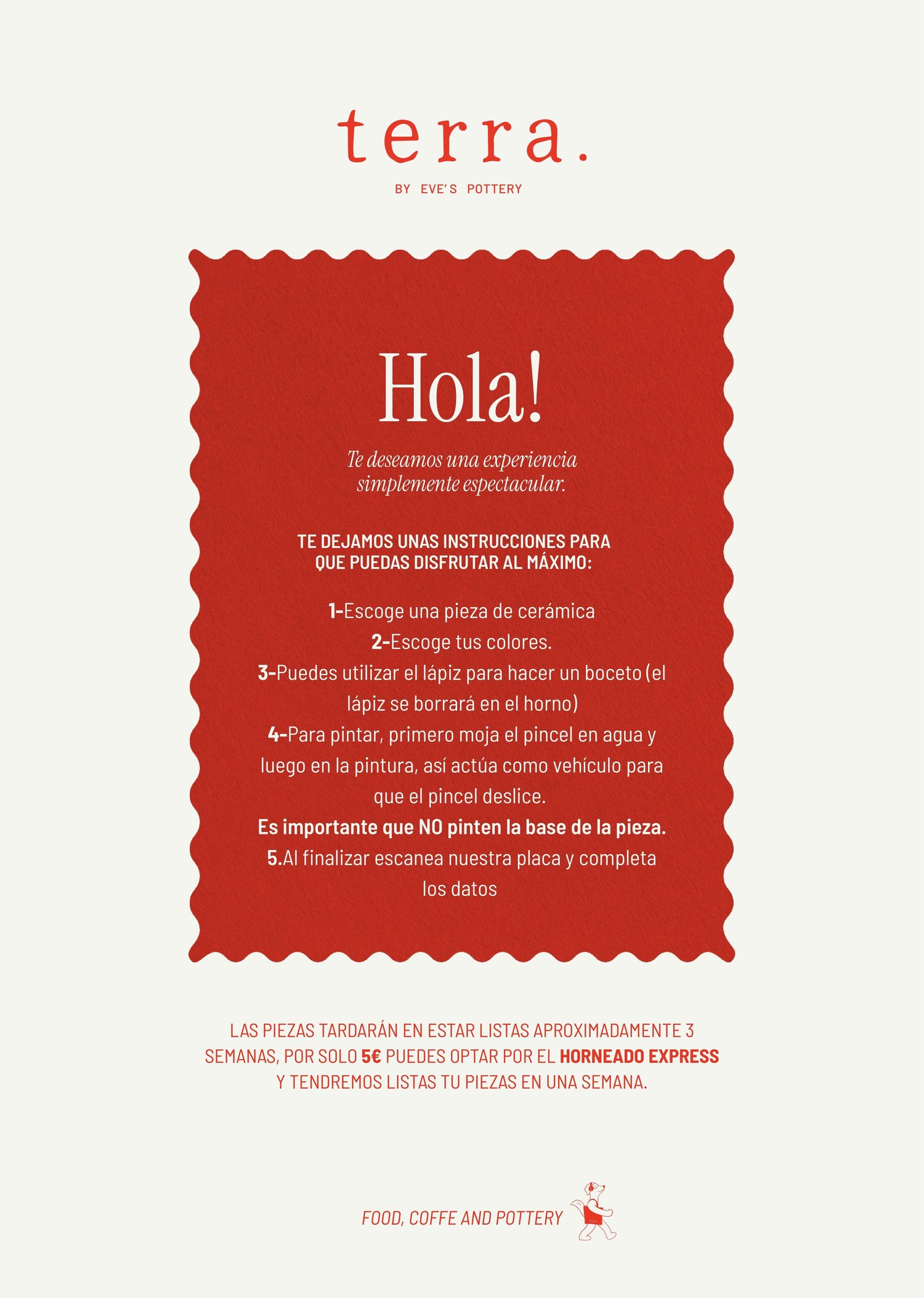 Instrucciones para pintar tu pieza